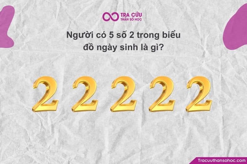 Người có 5 số 2 trong biểu đồ ngày sinh là gì? Đặc điểm và lời khuyên 1 Người sở hữu 5 con số 2 trong biểu đồ ngày sinh là một trường hợp cực kỳ hiếm gặp và đặc biệt.
