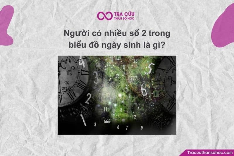 Người có nhiều số 2 trong biểu đồ ngày sinh là gì? Giải mã chi tiết 1 Người có nhiều số 2 (từ 2 con số 2 trở lên) trong biểu đồ ngày sinh được ví như những người cực kỳ mạnh mẽ.